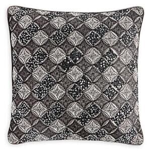 Hudson Park Collection Metallic Embroidery Deco Fan Euro Pillow Sham 26x26